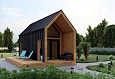 Проект каркасного "Барнхаус", 3.5х8 м Проект каркасного "Барнхаус", 3.5х8 м
