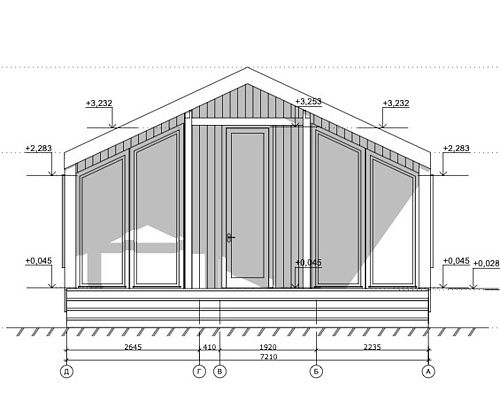 Готовый проект каркасного дома "Барнхаус 55" Готовый проект каркасного дома "Барнхаус 55"